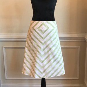 BANANA REPUBLIC Pink and Green A-Line Skirt